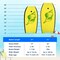 Yellow Bodyboard XPE EPS HDPE Crescent Tail Leash Lightweight Buoyant